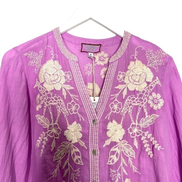 Johnny Was Osiris Relaxed Button Down Shirt Size XS NEW - Picture 3 of 12